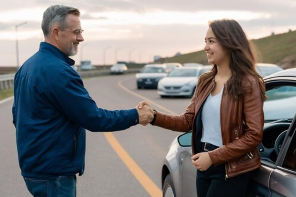 Mechanic working on a car